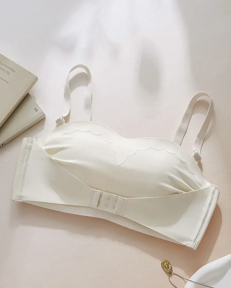 Traceless Strapless Underwear Women's Beige Non-Slip Push Up