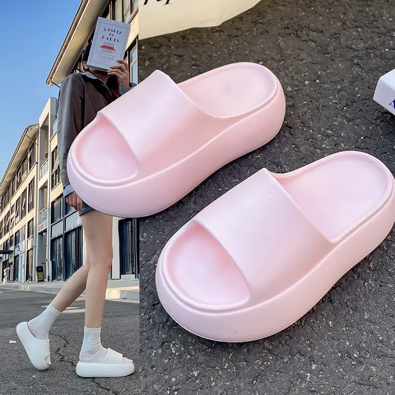 Thick Bottom Height-increasing Slippers Women's Summer Outer Wear Home Soft Bottom Comfortable Seaside Fashion Internet Celebrity Beach Slippers - Image 6