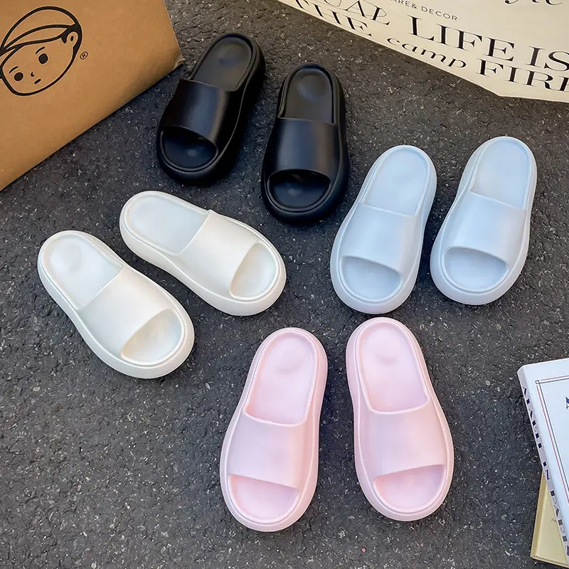 Thick Bottom Height-increasing Slippers Women's Summer Outer Wear Home Soft Bottom Comfortable Seaside Fashion Internet Celebrity Beach Slippers - Image 7
