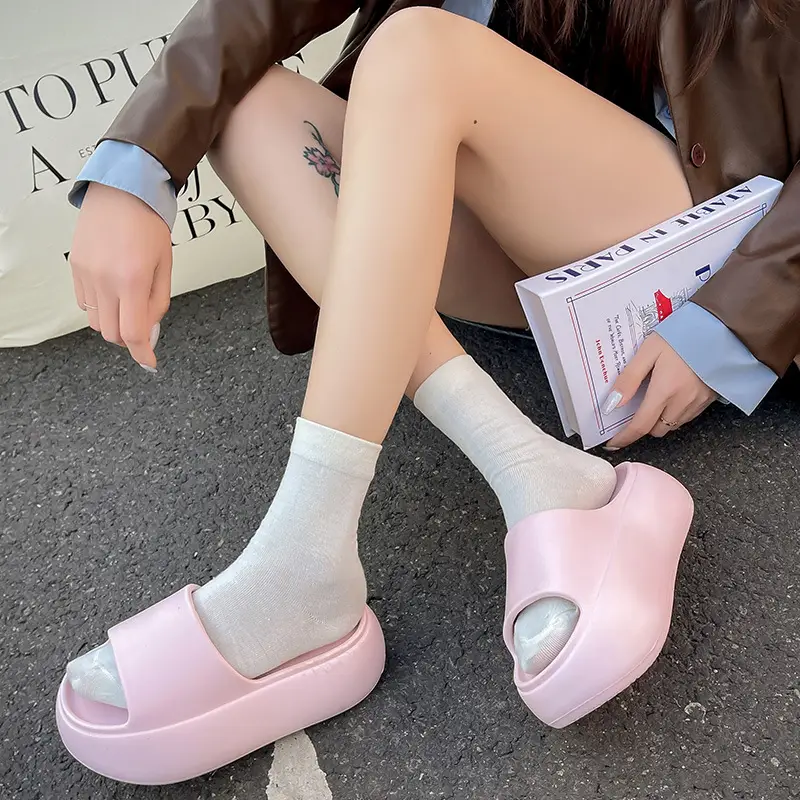 Thick Bottom Height-increasing Slippers Women's Summer Outer Wear Home Soft Bottom Comfortable Seaside Fashion Internet Celebrity Beach Slippers - Image 8