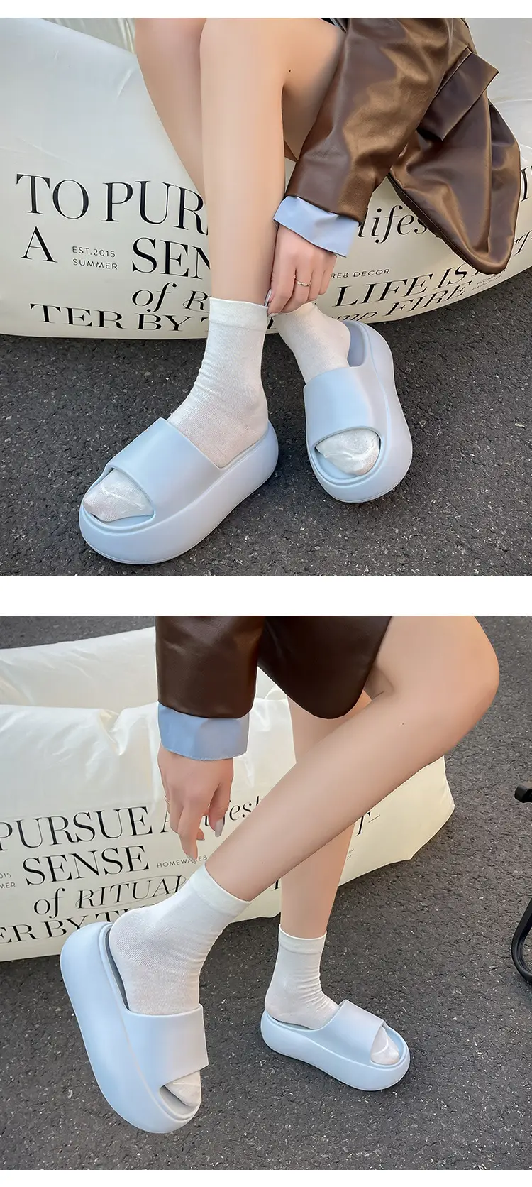 Thick Bottom Height-increasing Slippers Women's Summer Outer Wear Home Soft Bottom Comfortable Seaside Fashion Internet Celebrity Beach Slippers — feature 13