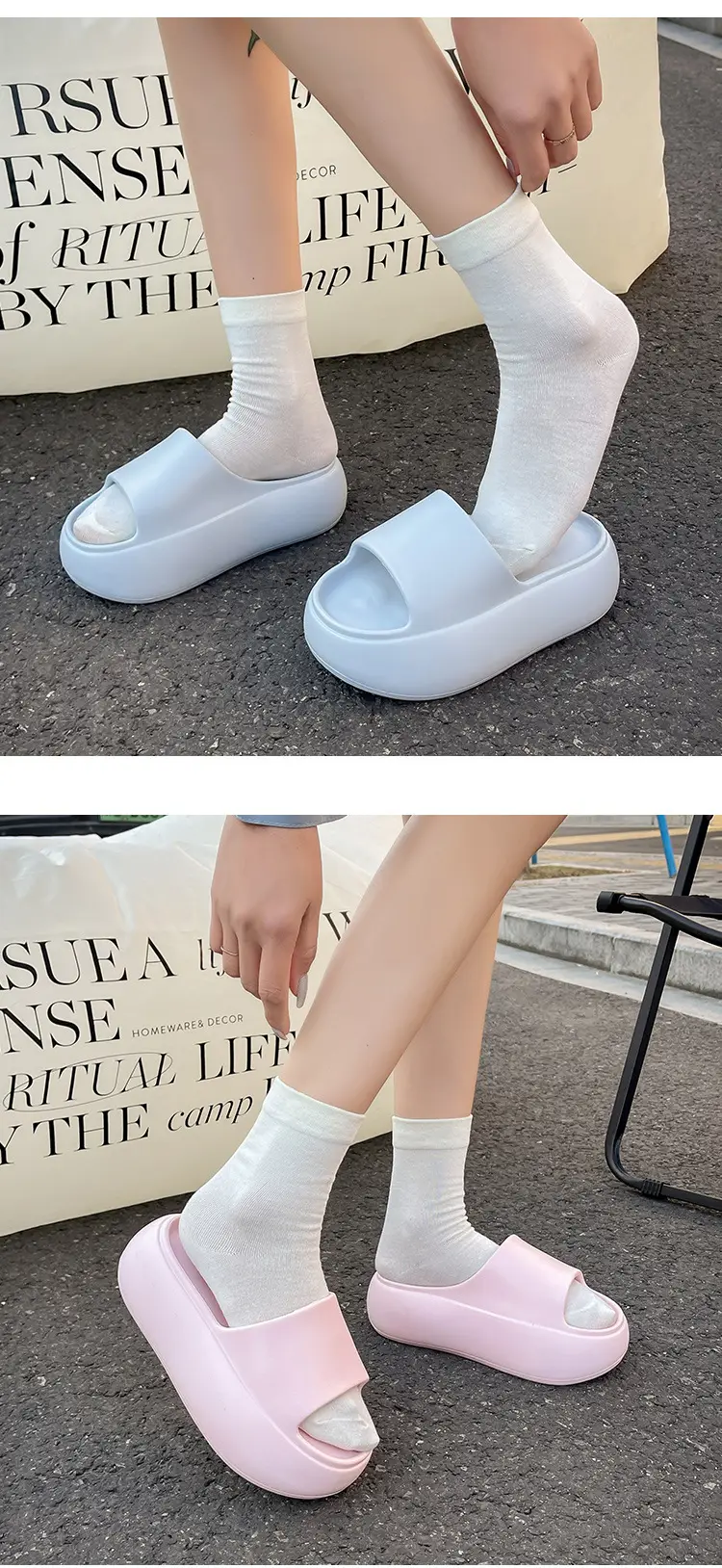 Thick Bottom Height-increasing Slippers Women's Summer Outer Wear Home Soft Bottom Comfortable Seaside Fashion Internet Celebrity Beach Slippers — feature 14