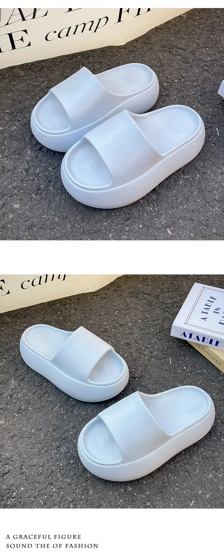 Thick Bottom Height-increasing Slippers Women's Summer Outer Wear Home Soft Bottom Comfortable Seaside Fashion Internet Celebrity Beach Slippers — feature 18