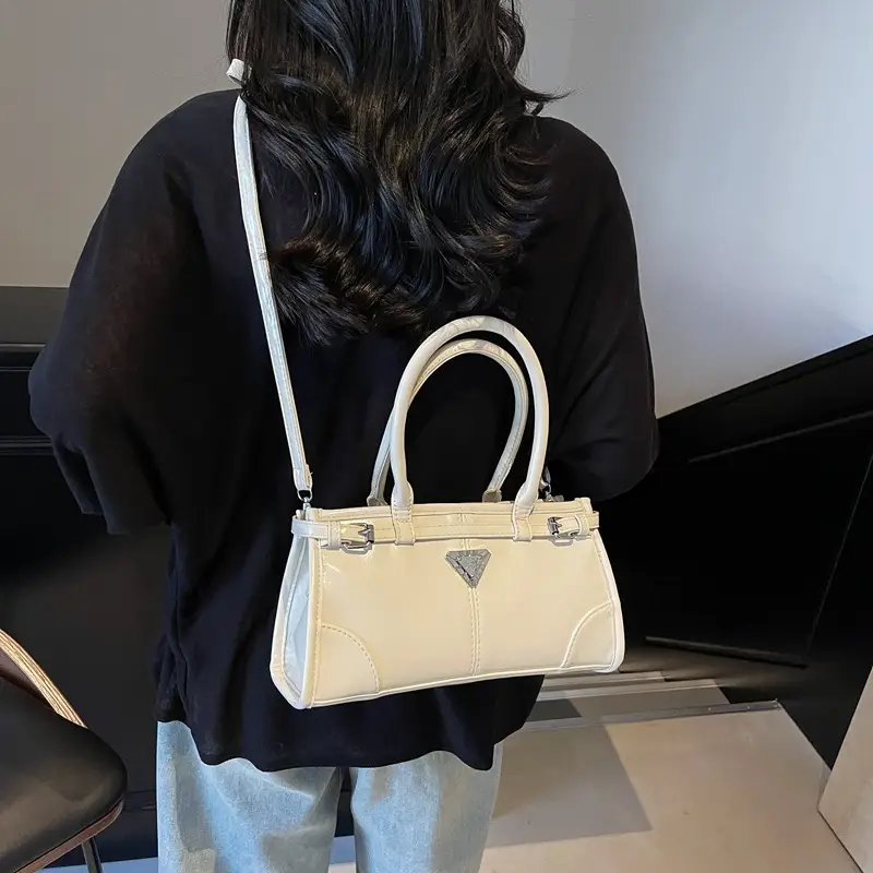 White Korean Style Shoulder Commuter Bag for Women 2025 - Image 4