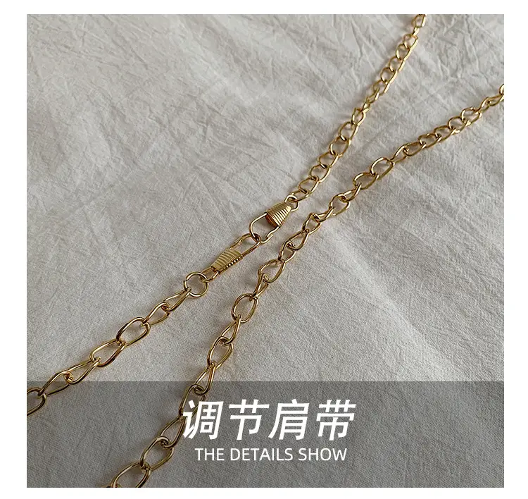 Green Korean Style Shoulder Bag with Gold Chain — feature 6
