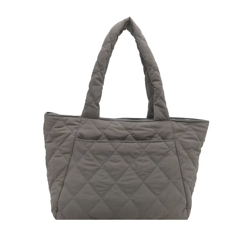 Korean Style Quilted Shoulder Bag Olive Green 2024 - Image 10