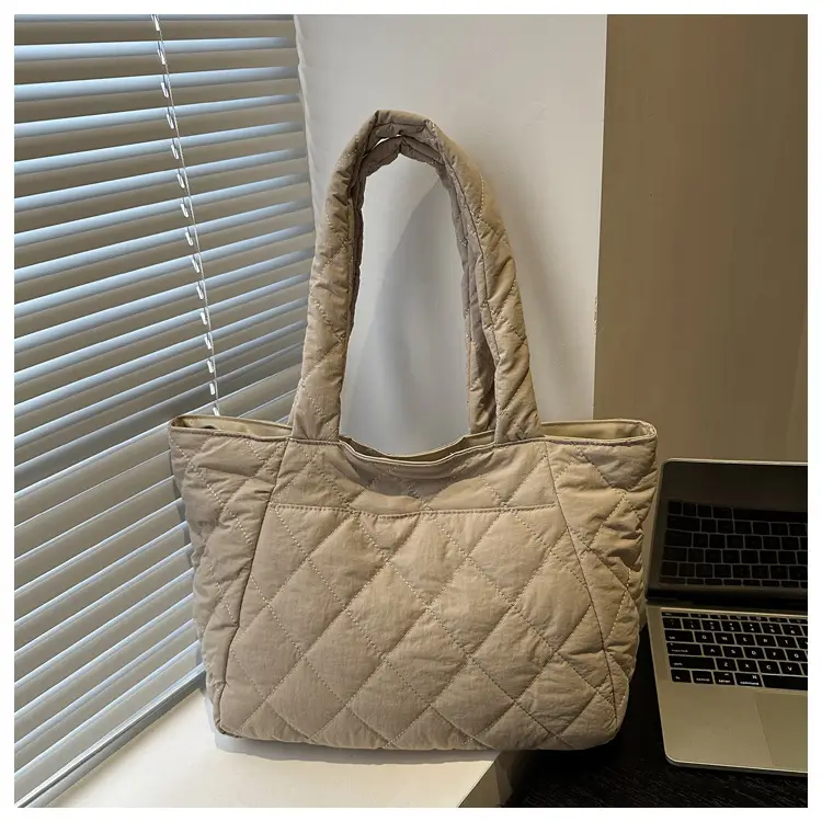 Korean Style Quilted Shoulder Bag Olive Green 2024 — feature 10