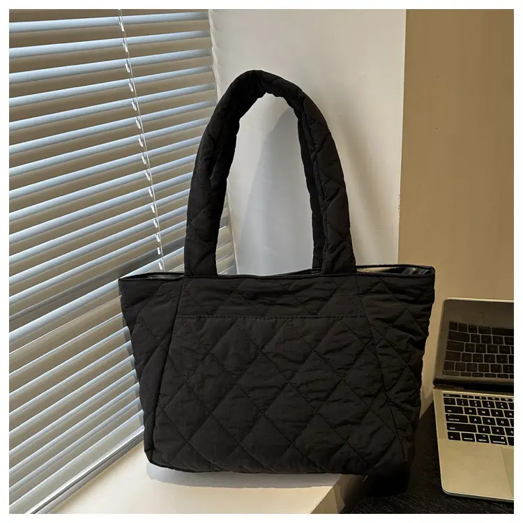 Korean Style Quilted Shoulder Bag Olive Green 2024 — feature 11