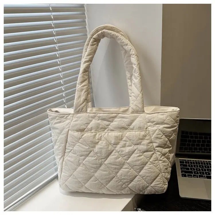 Korean Style Quilted Shoulder Bag Olive Green 2024 — feature 14