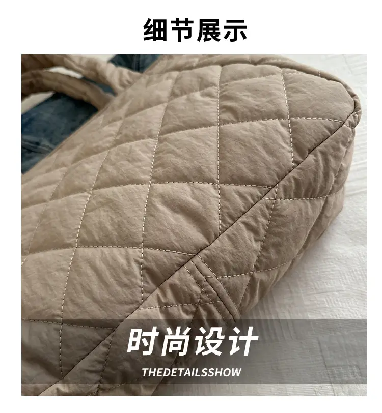 Korean Style Quilted Shoulder Bag Olive Green 2024 — feature 4