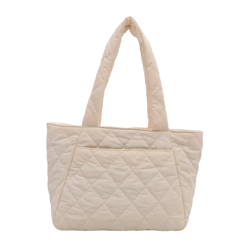 Korean Style Quilted Shoulder Bag Olive Green 2024 - Image 2