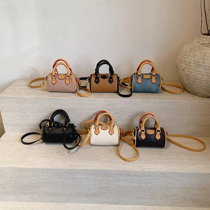New Korean Style Girls Mini Lychee Shoulder Crossbody Bag