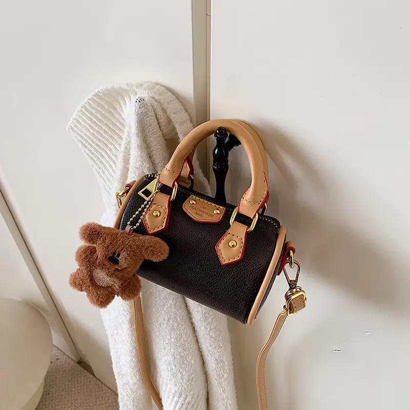 New Korean Style Girls Mini Lychee Shoulder Crossbody Bag