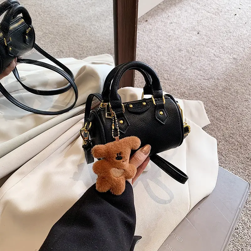 New Korean Style Girls Mini Lychee Shoulder Crossbody Bag