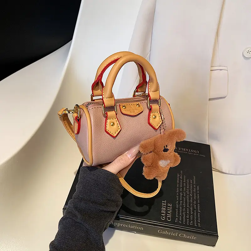 New Korean Style Girls Mini Lychee Shoulder Crossbody Bag