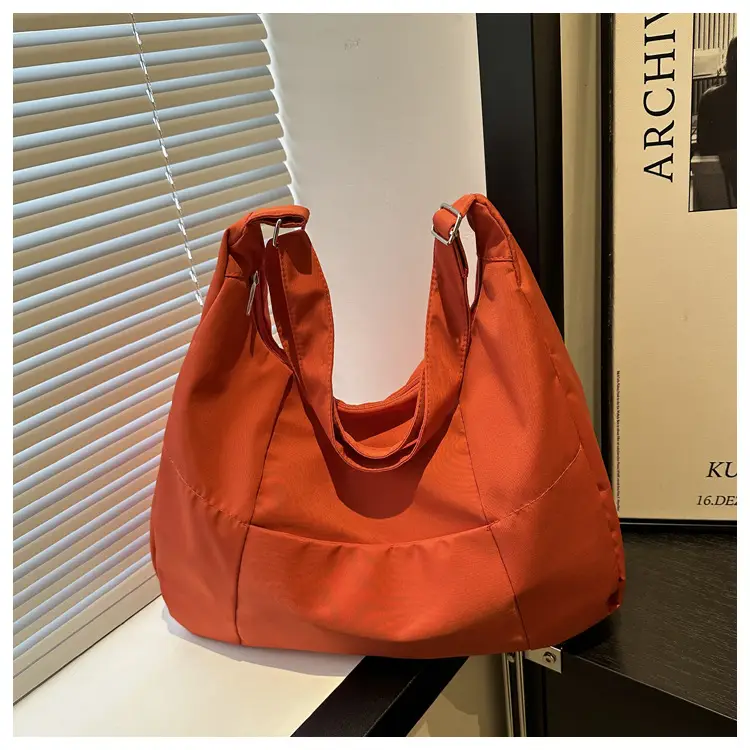 Orange Nylon Crossbody Tote Bag for Women — feature 10