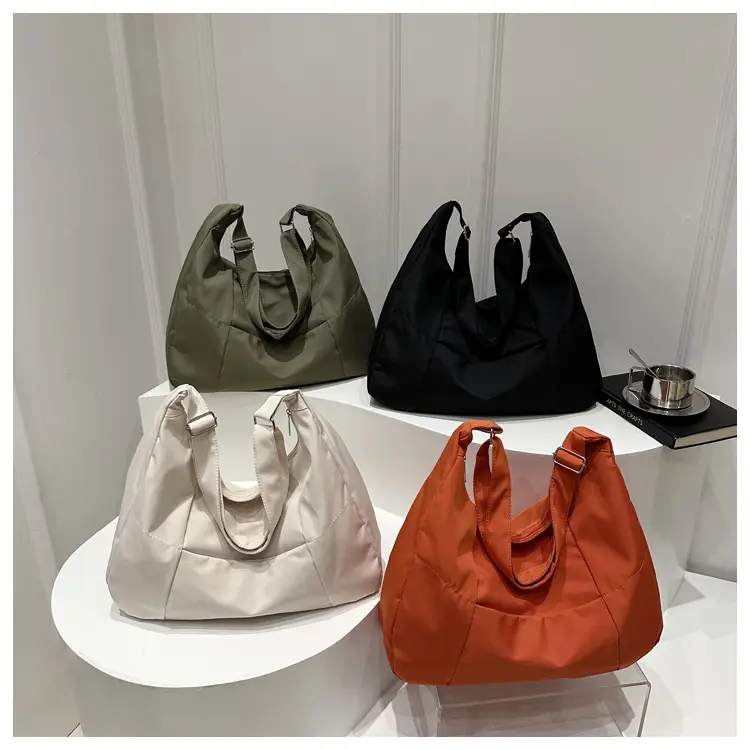 Orange Nylon Crossbody Tote Bag for Women — feature 14