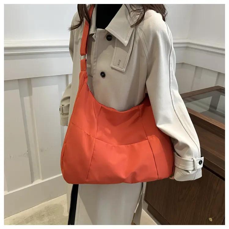 Orange Nylon Crossbody Tote Bag for Women — feature 26