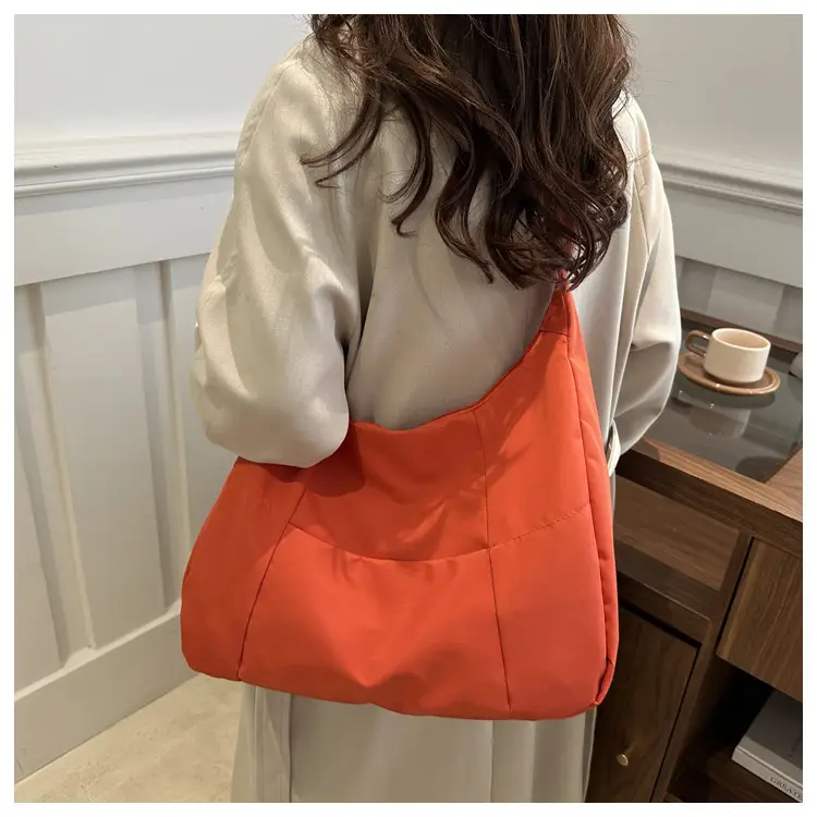 Orange Nylon Crossbody Tote Bag for Women — feature 29