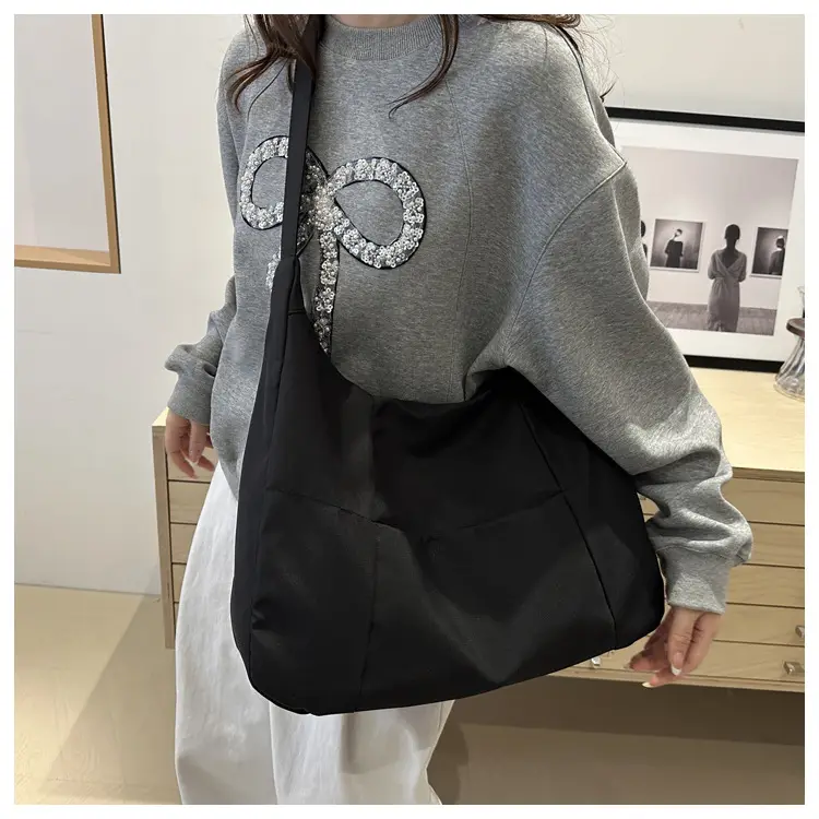 Orange Nylon Crossbody Tote Bag for Women — feature 31