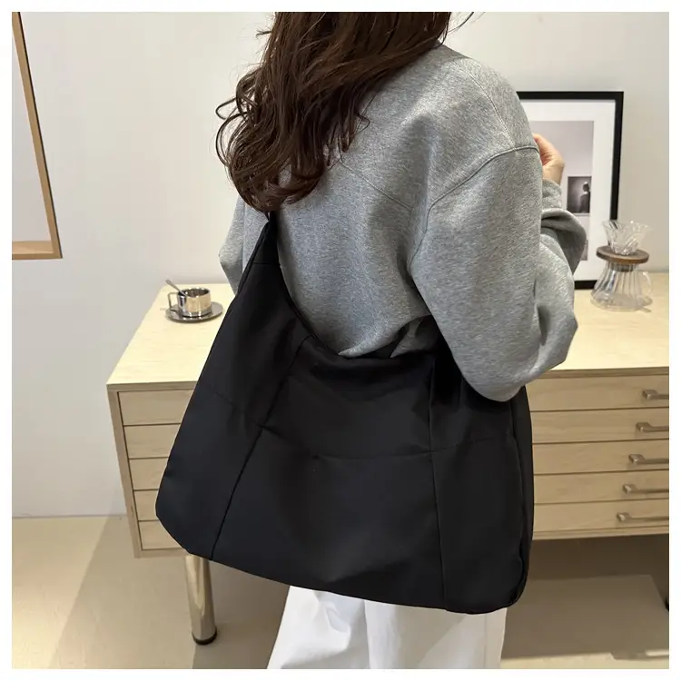 Orange Nylon Crossbody Tote Bag for Women — feature 34