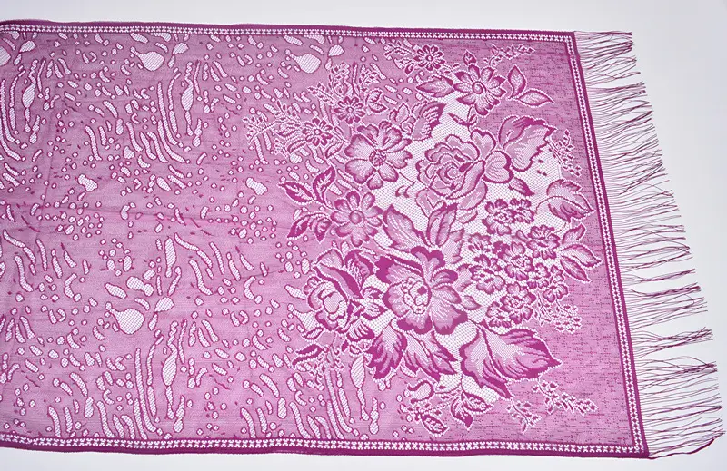 Pink Lace Tassel Scarf for Women — feature 19