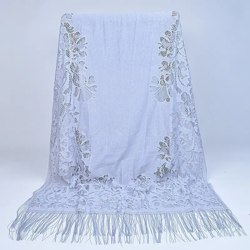 Pink Lace Tassel Scarf for Women - Image 20