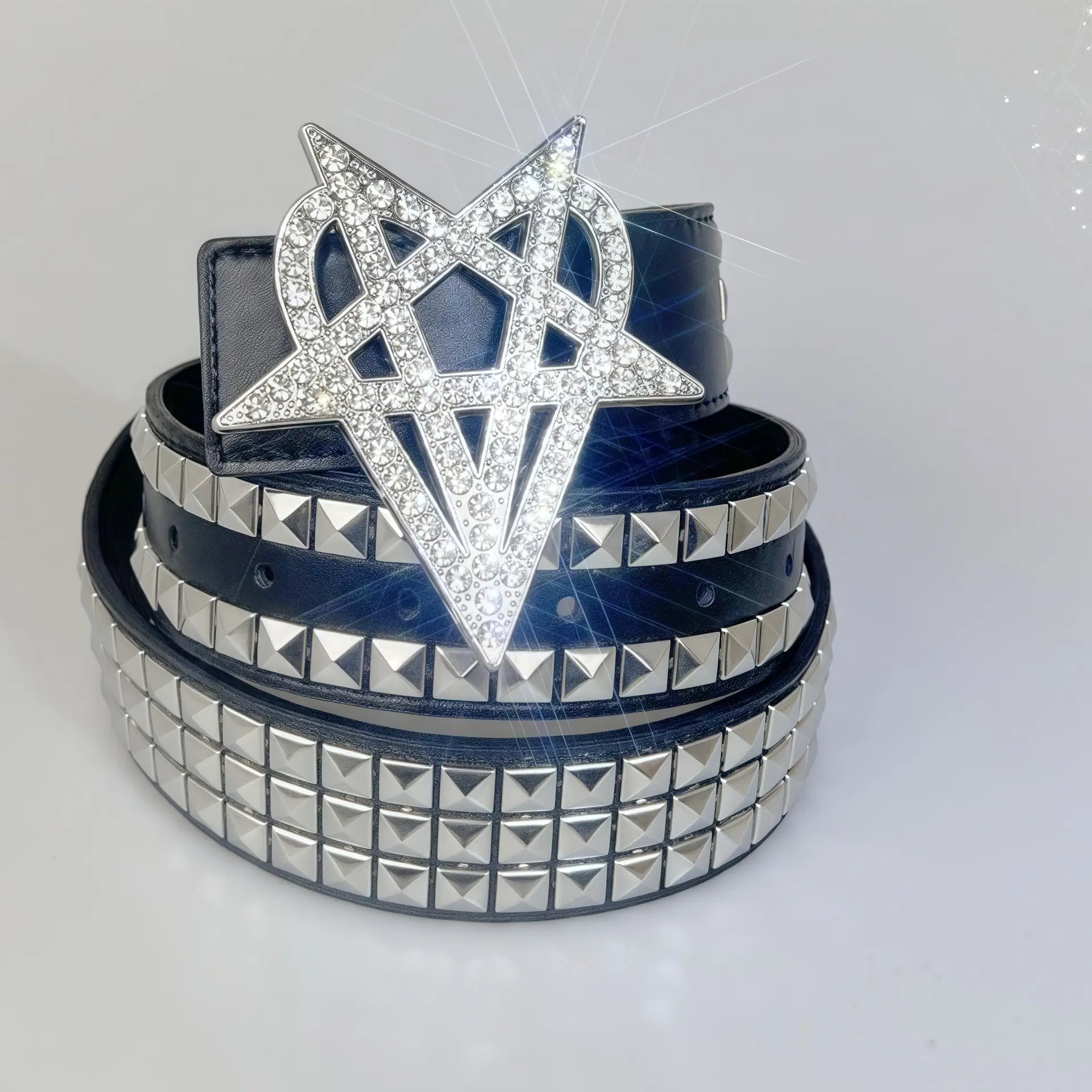 Diamond Star Belt Belt with Heart Design