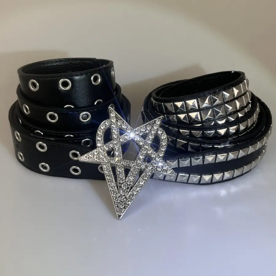 Diamond Star Belt Belt with Heart Design