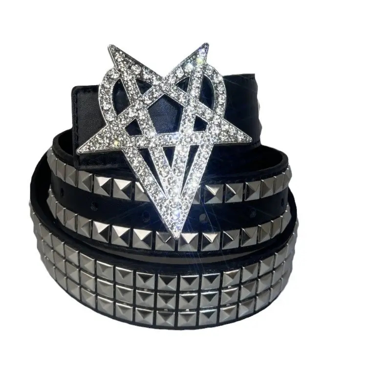 Diamond Star Belt Belt with Heart Design