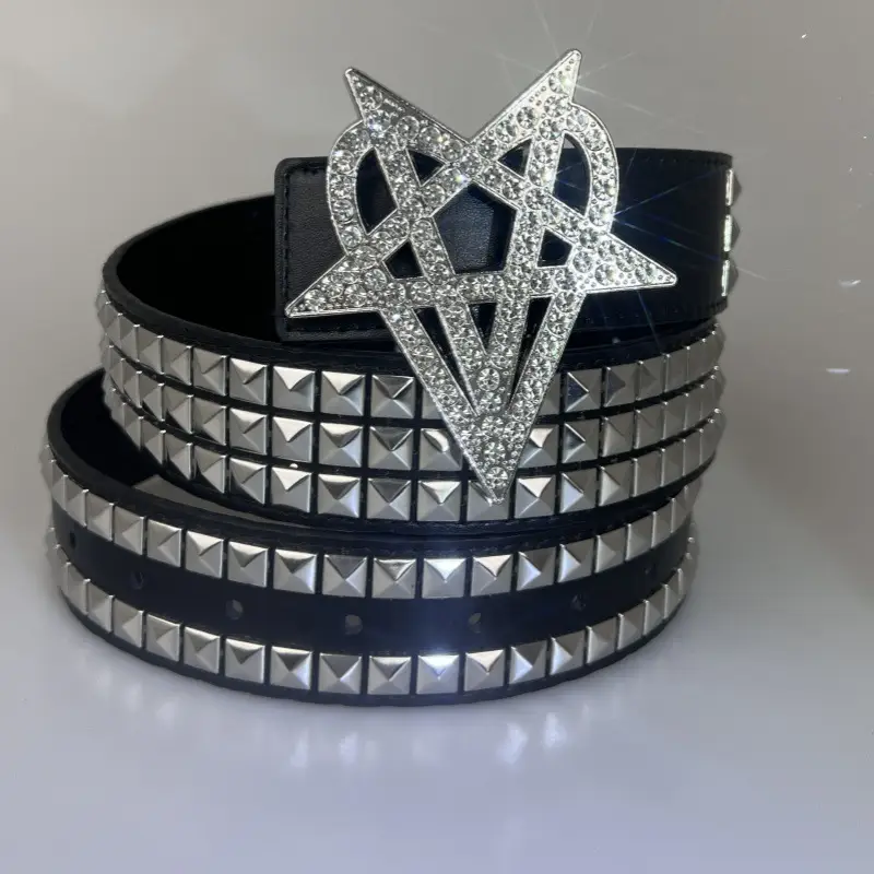 Diamond Star Belt Belt with Heart Design — feature 5