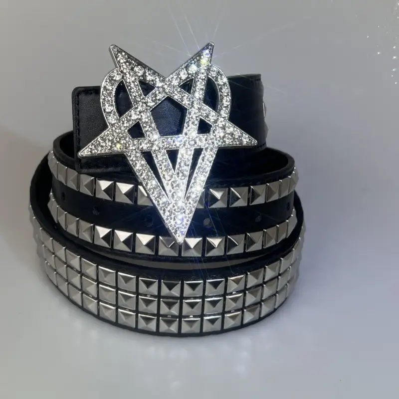 Diamond Star Belt Belt with Heart Design