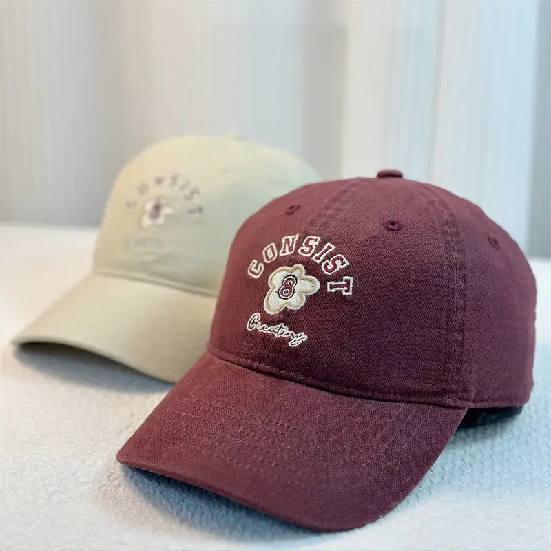 Japanese Embroidered Baseball Cap Light Green Vintage - Image 9