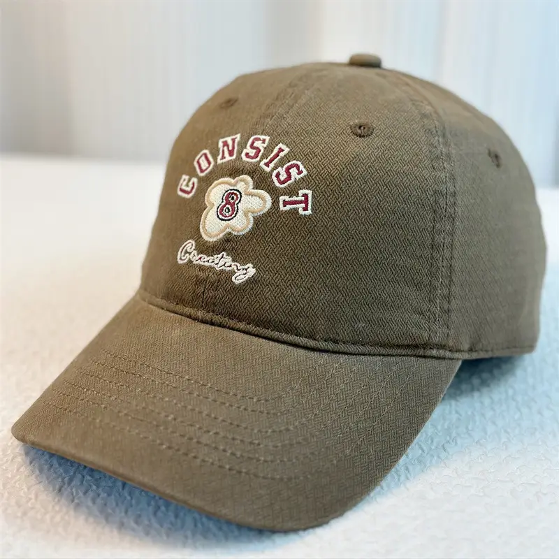 Japanese Embroidered Baseball Cap Light Green Vintage - Image 7