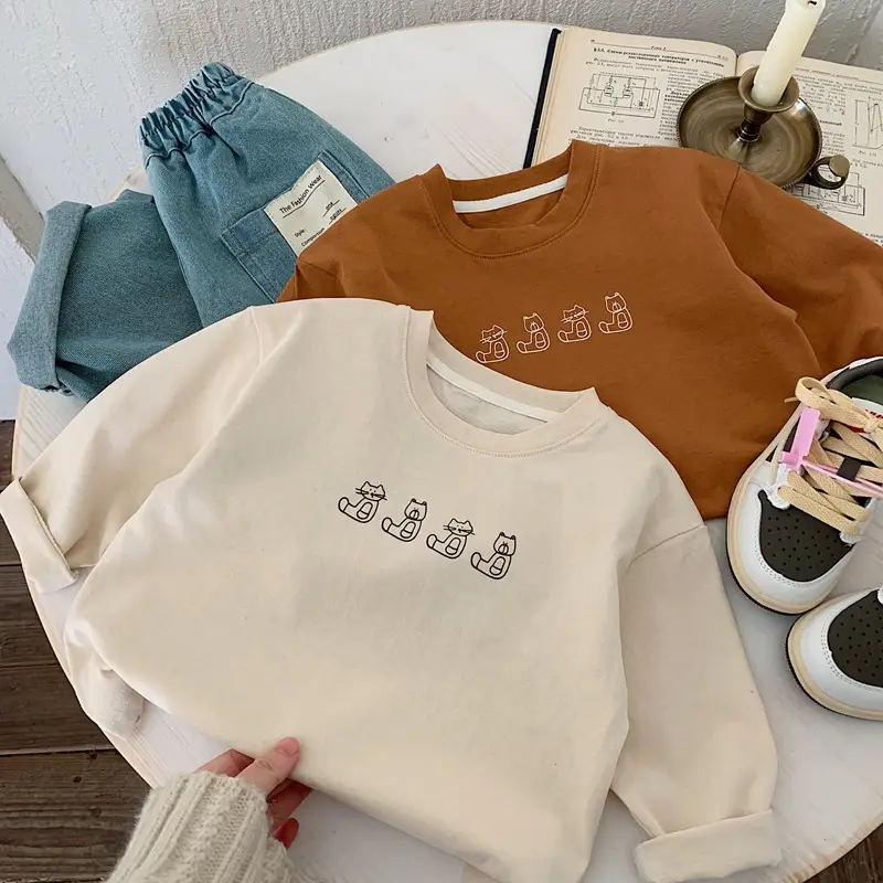 Boys Long Sleeve T-Shirt Pure Cotton Spring Autumn 2024