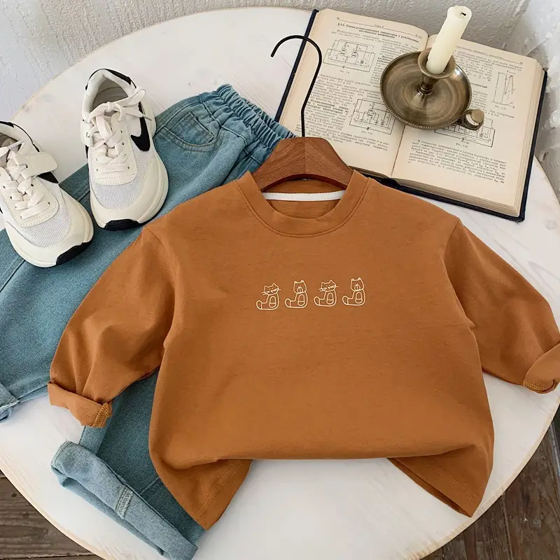 Boys Long Sleeve T-Shirt Pure Cotton Spring Autumn 2024 — feature 8