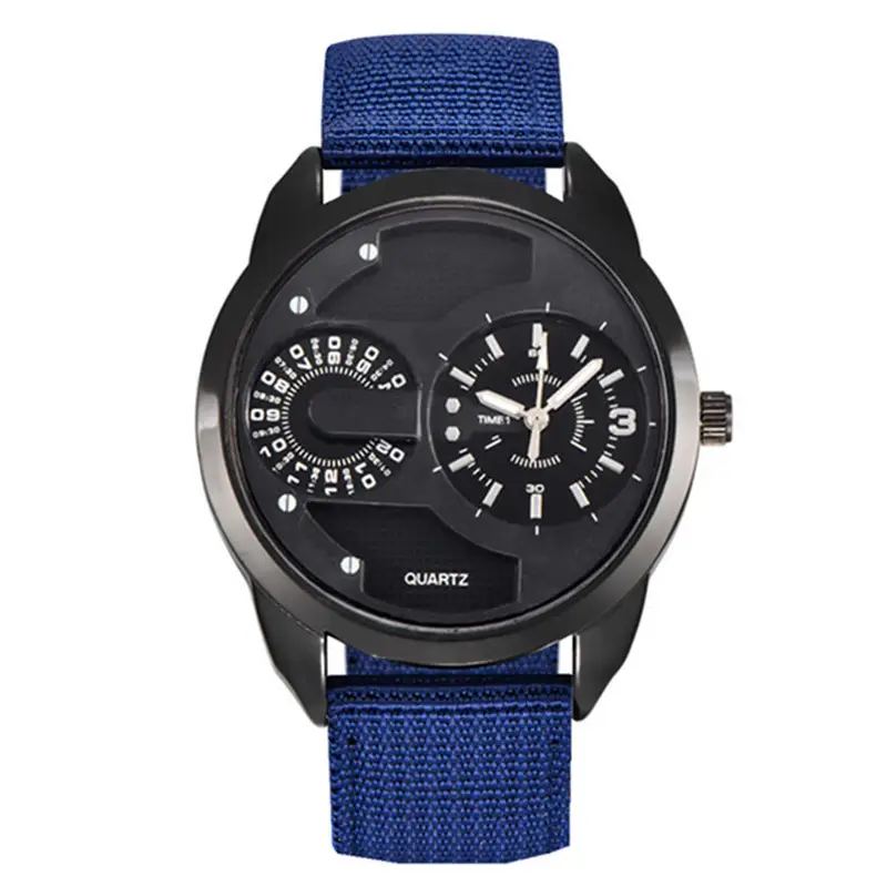 Men's Rose Gold Quartz Watch with Black Dial & Green Strap - Image 7