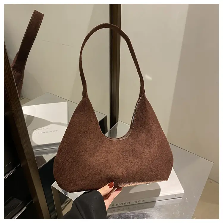 Women's Suede Shoulder Bag Vintage Patchwork Design — feature 20