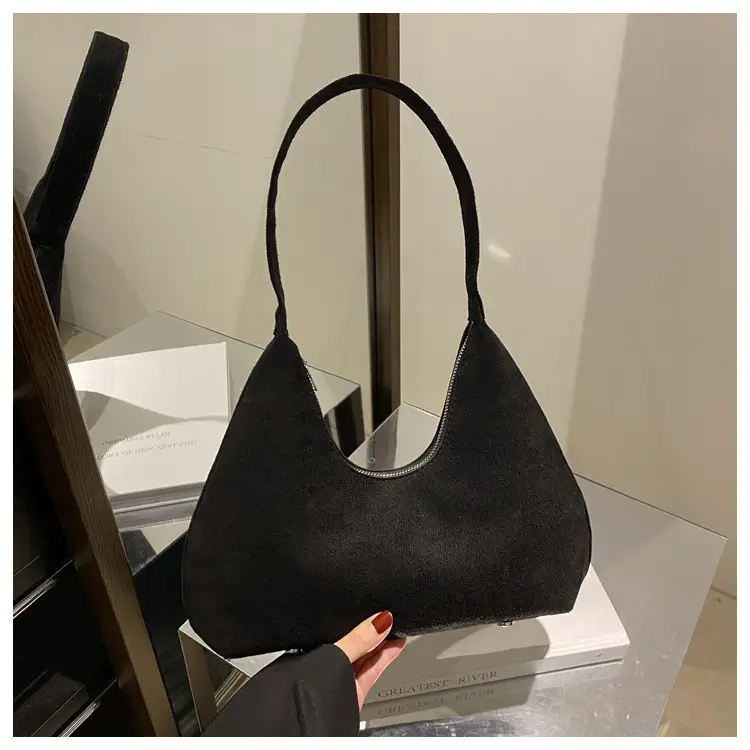 Women's Suede Shoulder Bag Vintage Patchwork Design — feature 22