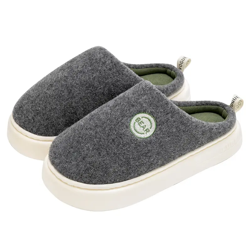 Men's Cotton Slippers for Winter, Soft-Soled Indoor Home Slippers, Thick-Soled, Fleece-Lined Latex Slippers for Women, Winter Home Casual Warm Fleece Slippers - Image 9