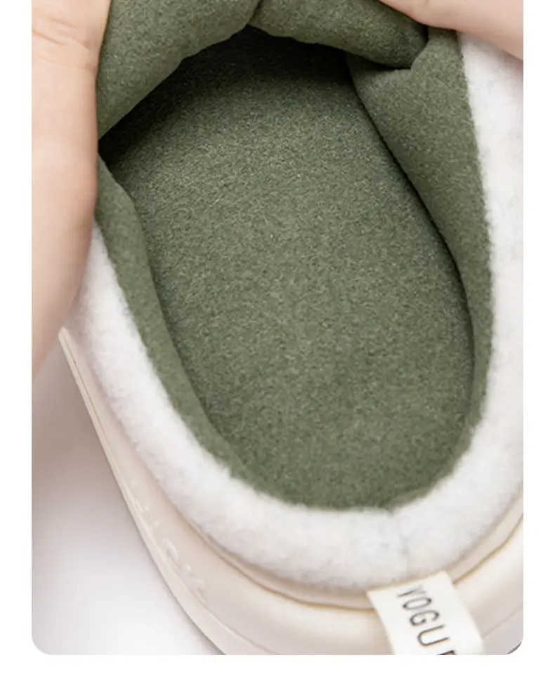 Men's Cotton Slippers for Winter, Soft-Soled Indoor Home Slippers, Thick-Soled, Fleece-Lined Latex Slippers for Women, Winter Home Casual Warm Fleece Slippers — feature 9