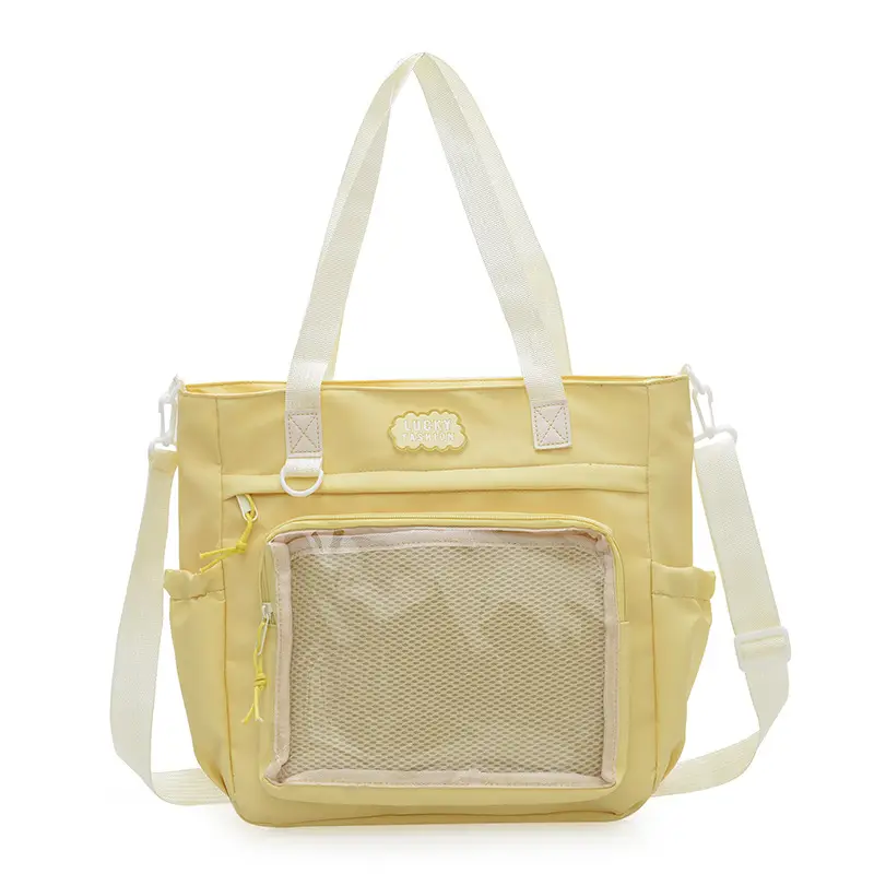 Japanese Style Black Shoulder Tote Bag Large Capacity - Image 3