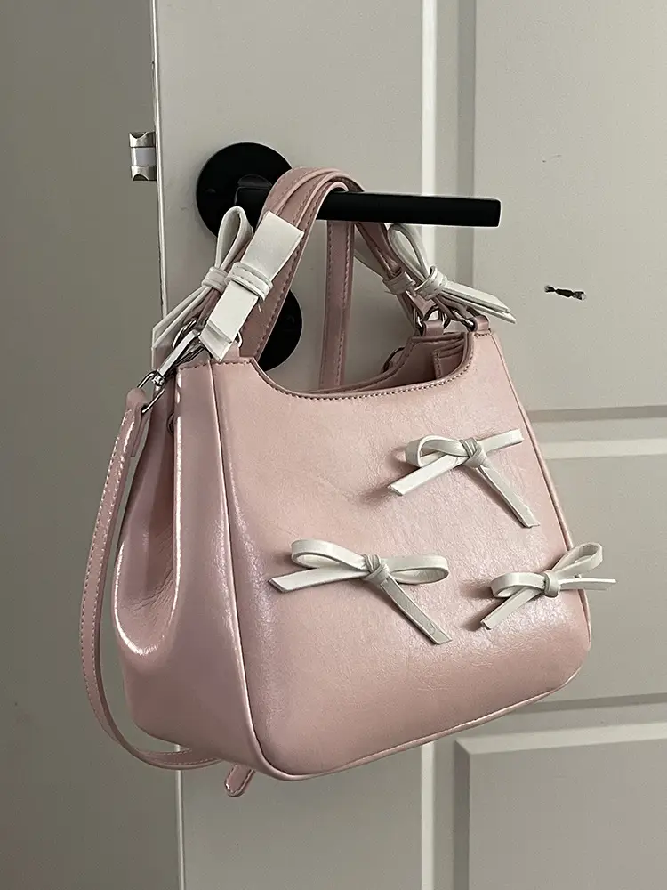 Black Bow Detail Shoulder Bag for Girls 2025 - Image 7