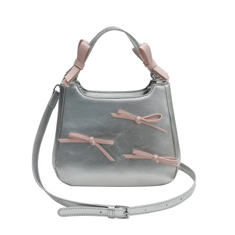 Black Bow Detail Shoulder Bag for Girls 2025 - Image 2