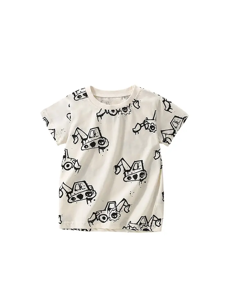 Cross-border boys T-shirt summer print round neck - Image 6