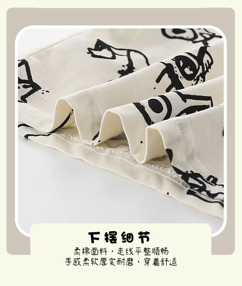 Cross-border boys T-shirt summer print round neck — feature 10
