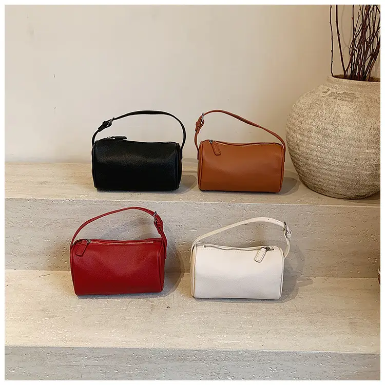 Women's Tan Leather Shoulder Bag 2026 Winter New — feature 1