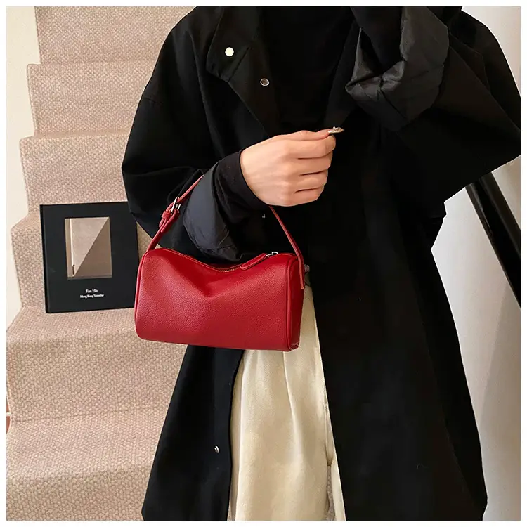 Women's Tan Leather Shoulder Bag 2026 Winter New — feature 26