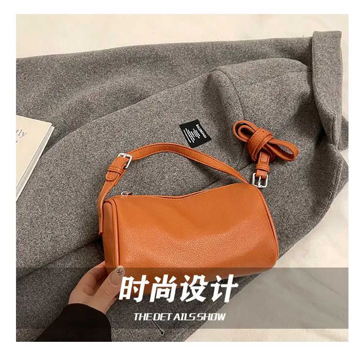 Women's Tan Leather Shoulder Bag 2026 Winter New — feature 5