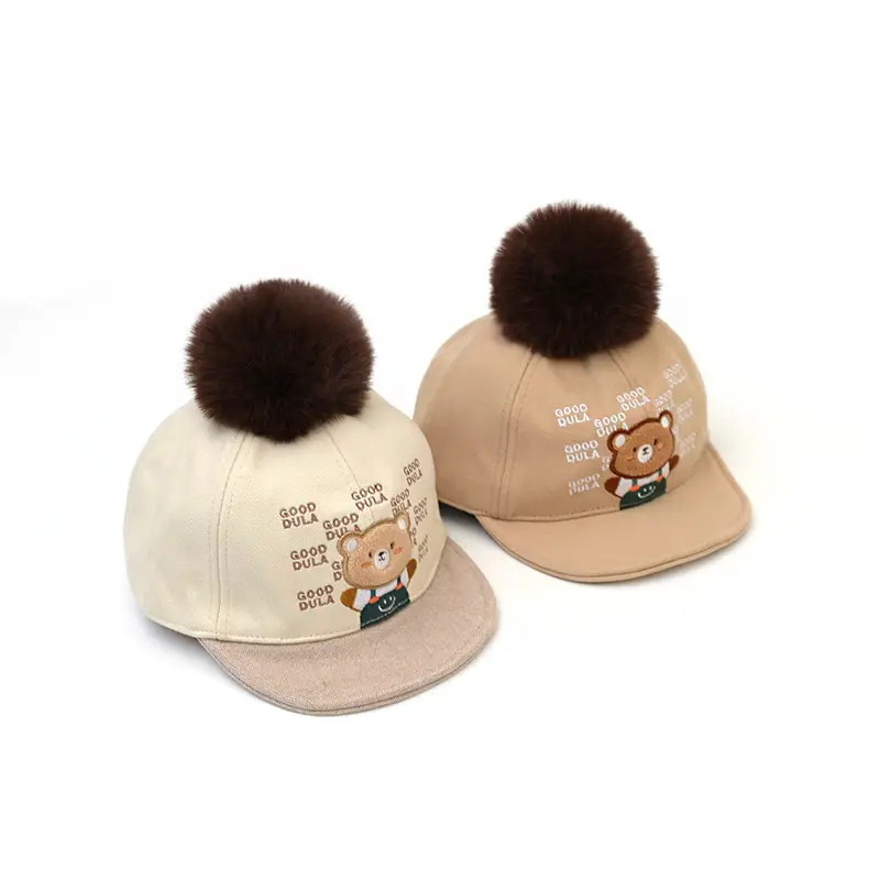 New Embroidered Baby Bear Cap with Tongue 2024 Autumn - Image 8